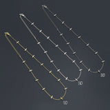 Gold bar Chain Necklace, Sku#LX703