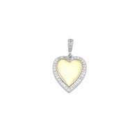 Dual Color Heart Charm Pendant, Sku#LX779