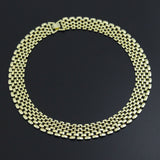 Gold Watch Band Link Necklace, Sku#LX781