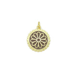 Brown Enamel Flower Charm, Sku#LX803