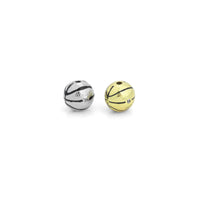 Gold Silver Basketball Spacer Beads, Sku#LX816