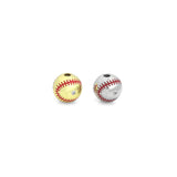 Gold Silver Baseball Spacer beads, Sku#LX817