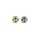 Gold Silver Soccer Ball Spacer Beads, Sku#LX819