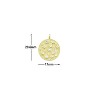 Clear CZ Pearl Moon Star Coin Charm Pendant,Sku#LX861