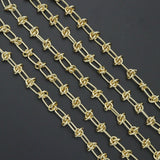 Wholesale Gold Stainless Steel Knotted chain by Yard, sku#LX899