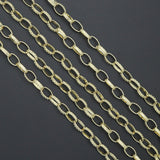 Wholesale Hammered Thick Oval link Stainless Steel Gold Chain, sku#LX903