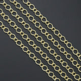 Wholesale Hammered Twsited Oval Link Gold Chain, sku#LX904