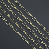 Wholesale Hammered mixed oval shape chain by Yard, sku#LX912