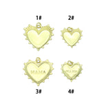 Gold Heart Mother's Day Mama Heart Pendant charm, Sku#LX920