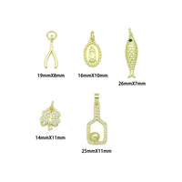 picklebal racket, Wishbone, Fish Clover, Oval Mary Pendant charm for Necklace Bracelet Jewelry Making Supply, Sku#LX926