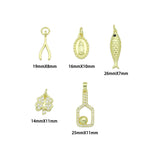 picklebal racket, Wishbone, Fish Clover, Oval Mary Pendant charm for Necklace Bracelet Jewelry Making Supply, Sku#LX926