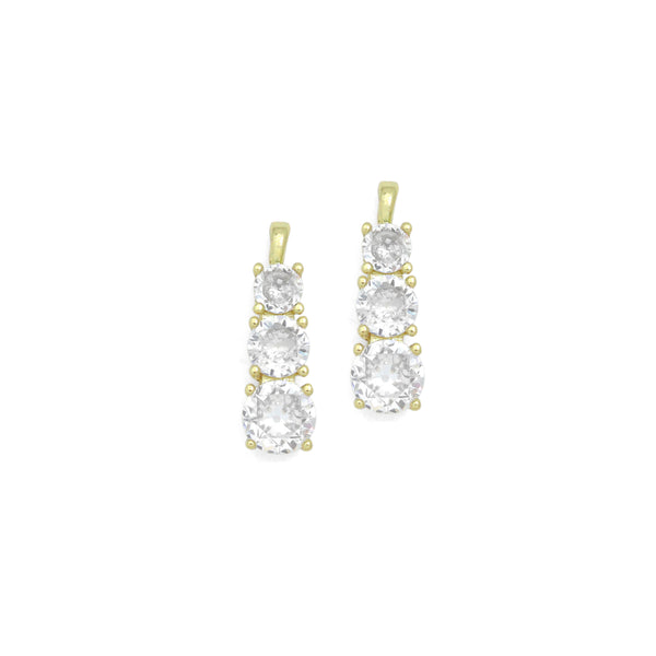 Triple CZ Bar Pendant charm for Necklace Bracelet Jewelry Making Supply, Sku#LX927