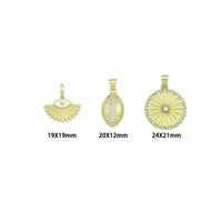CZ Fan Evil eye, football, Radical Coin Pendant charm, Sku#LX929