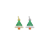 Colorful CZ ChristmasTree charm For Necklace Bracelet Jewelry Making Supply, Sku#LX935
