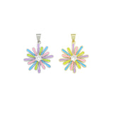Colorful Enamel Flower charm For Necklace Bracelet Jewelry Making Supply, Sku#LX932