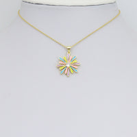 Colorful Enamel Flower charm For Necklace Bracelet Jewelry Making Supply, Sku#LX932
