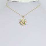 Colorful Enamel Flower charm For Necklace Bracelet Jewelry Making Supply, Sku#LX932