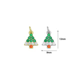 Colorful CZ ChristmasTree charm For Necklace Bracelet Jewelry Making Supply, Sku#LX935
