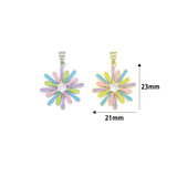 Colorful Enamel Flower charm For Necklace Bracelet Jewelry Making Supply, Sku#LX932