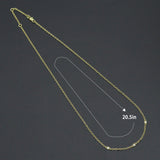 Dainty Gold Link Chain with CZ Bezel Connector Necklace, sku#LX933