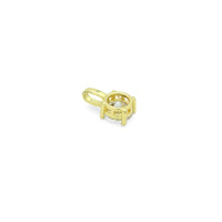Gold Silver Clear Big Round CZ Pendant charm, Sku#LX937