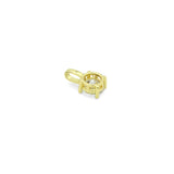 Gold Silver Clear Big Round CZ Pendant charm, Sku#LX937