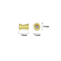 Gold Tube Shape Pendant charm for bracelet necklace making or scarf necklace, Sku#LX939