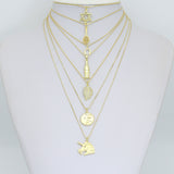 Clear CZ Tennis Racket, Star of David, Horse Shoe, Soda bottle, Gold Leaf, Rose Coin, Unicorn Charm Pendant, Sku#LX942