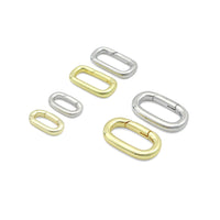 Gold Silver Oval Push Clasp/Spring Clasp, Sku#LX946