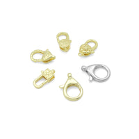 Gold Silver sunflower snowflake bloom Heart Flower Lobster Lock Clasp/Spring Clasp, Sku#LX949