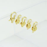 Gold Silver sunflower snowflake bloom Heart Flower Lobster Lock Clasp/Spring Clasp, Sku#LX949
