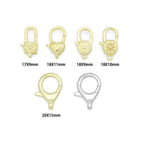 Gold Silver sunflower snowflake bloom Heart Flower Lobster Lock Clasp/Spring Clasp, Sku#LX949