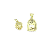 Aolloween Alien Head Ghost Charm Pendant, Sku#LX953