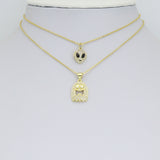 Aolloween Alien Head Ghost Charm Pendant, Sku#LX953