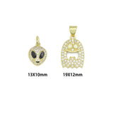 Aolloween Alien Head Ghost Charm Pendant, Sku#LX953