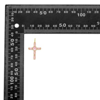Gold Cross Pendant Collection – Clear, Pink & Green Crystal, Sku#LX958