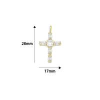 Gold Cross Pendant Collection – Clear, Pink & Green Crystal, Sku#LX958