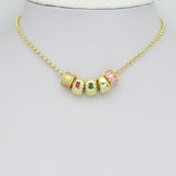 Plain Gold Oval Spacer Beads Pendant, Sku#LX966