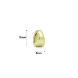 Plain Gold Oval Spacer Beads Pendant, Sku#LX966