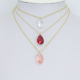 Aurora Drops Collection, Oval Drop Shape Pendant charm, Stone charm, Sku#LX969