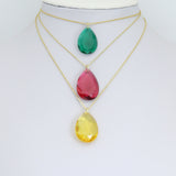 Aurora Teardrop Crystal Collection, Crystal Teardrop Shape Pendant, Stone charm, Sku#LX970