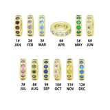 Birthstone Spacer,Spacer for Necklace, birthstone Charm Pendant, Sku#LX977