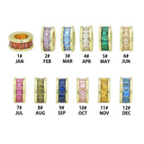 Birthstone Spacer,Spacer for Necklace, birthstone Charm Pendant, Sku#LX978