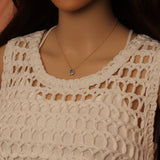 Teardrop Pendant Dainty Gold Chain Adjustable Necklace, Birthstone necklace, sku#LX979