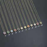 Heart Pendant Dainty Gold Chain Adjustable Necklace, Birthstone necklace,sku#LX980