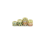 Birthstone Square Stone Spacer,Spacer for Necklace, birthstone Charm Pendant, Sku#LX982