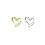Gold Silver Heart Charm Pendant, valentine's day charm, Sku#LX983