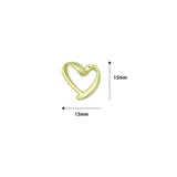 Gold Silver Heart Charm Pendant, valentine's day charm, Sku#LX983