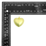 Medium Size Gold Puffy Heart charm,  Heart charm, Sku#LX986