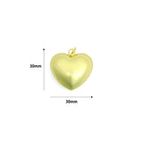 Medium Size Gold Puffy Heart charm,  Heart charm, Sku#LX986